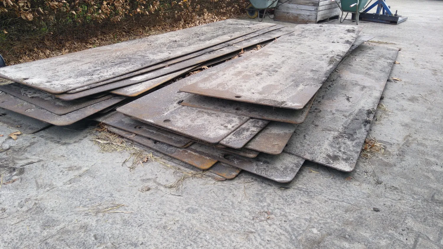 Stalen rijplaten 5 meter lang te koop