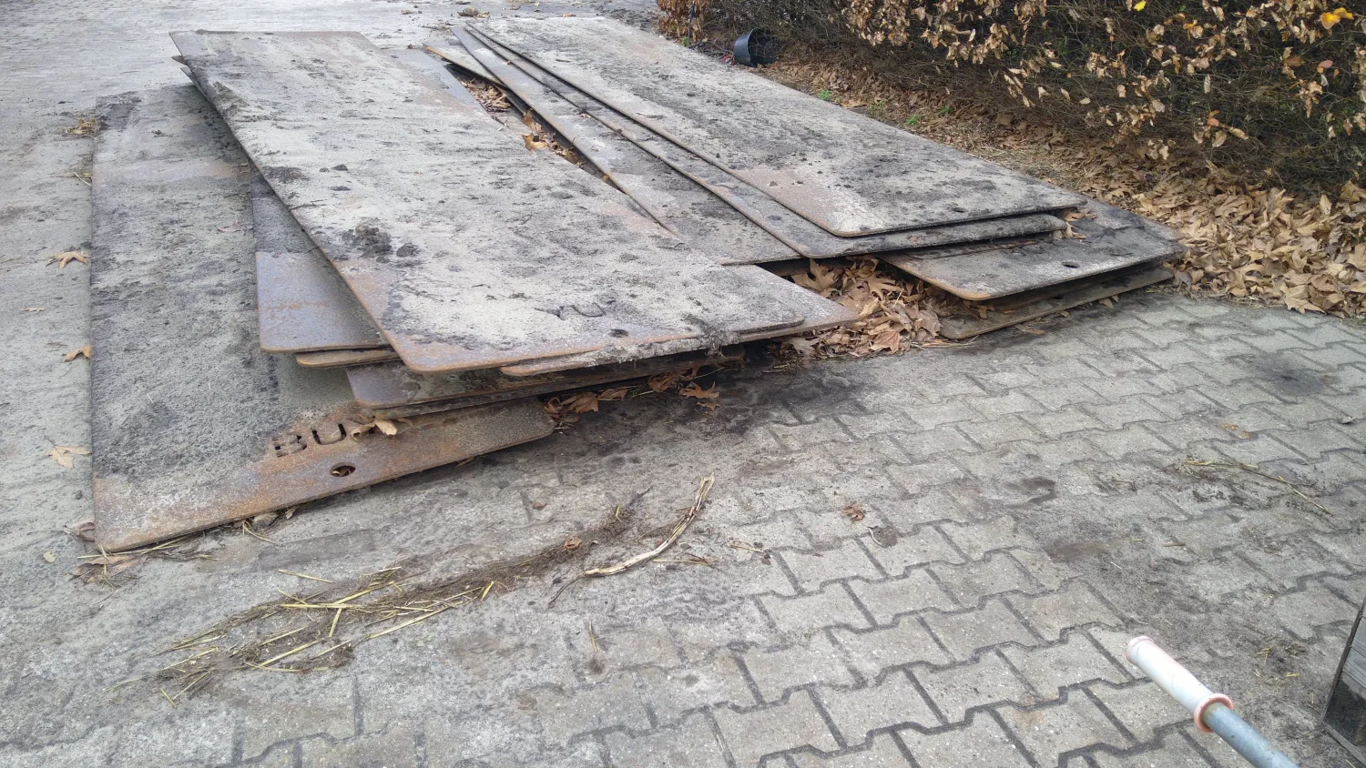 Stalen rijplaten 5 meter lang te koop