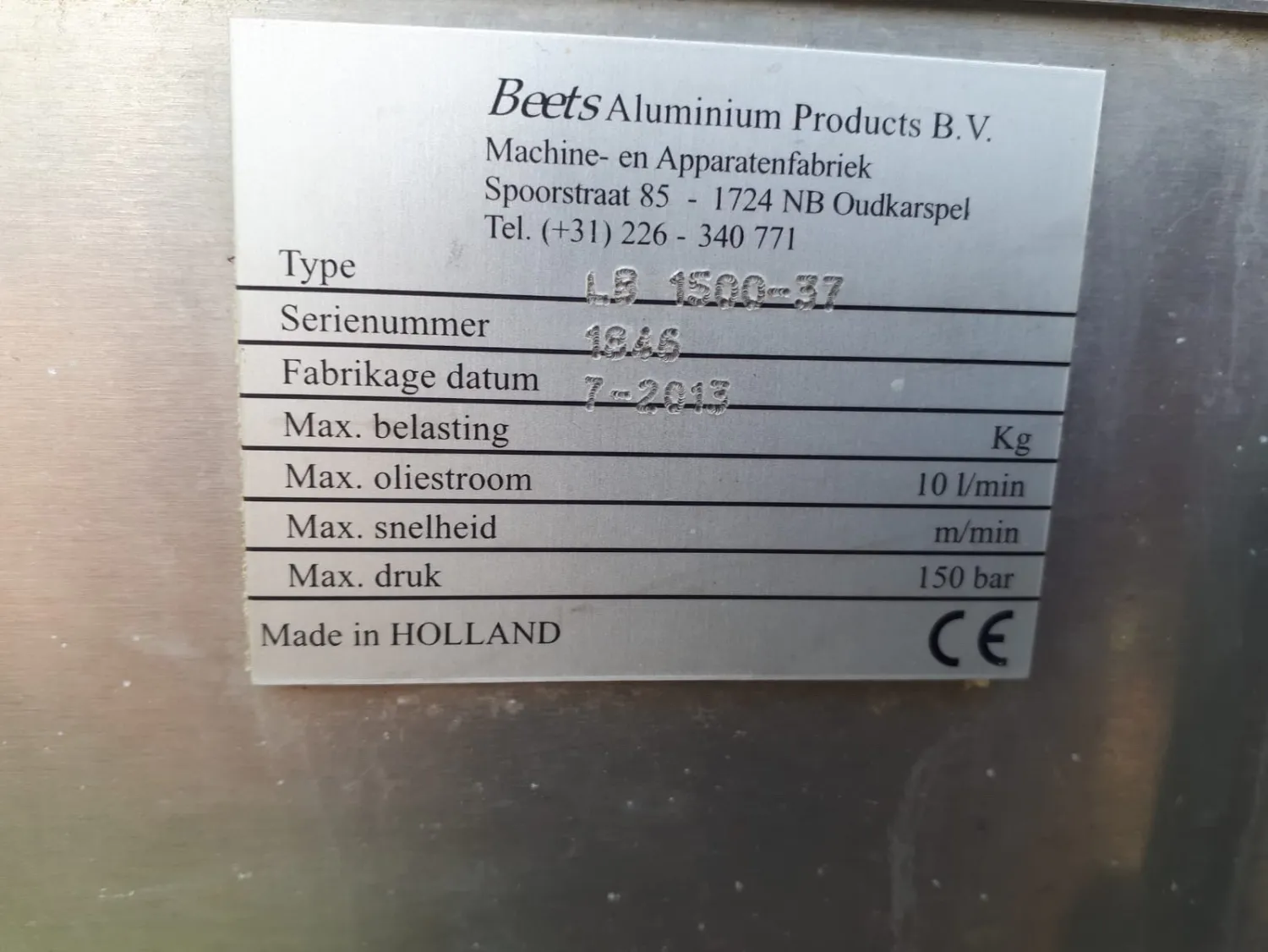 Taśma do zbioru warzyw - Aluminium, 15 metrów