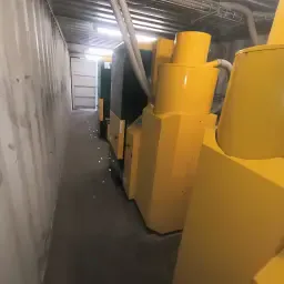 Holzpellet-Ofenanlage 3x 99kW im Container