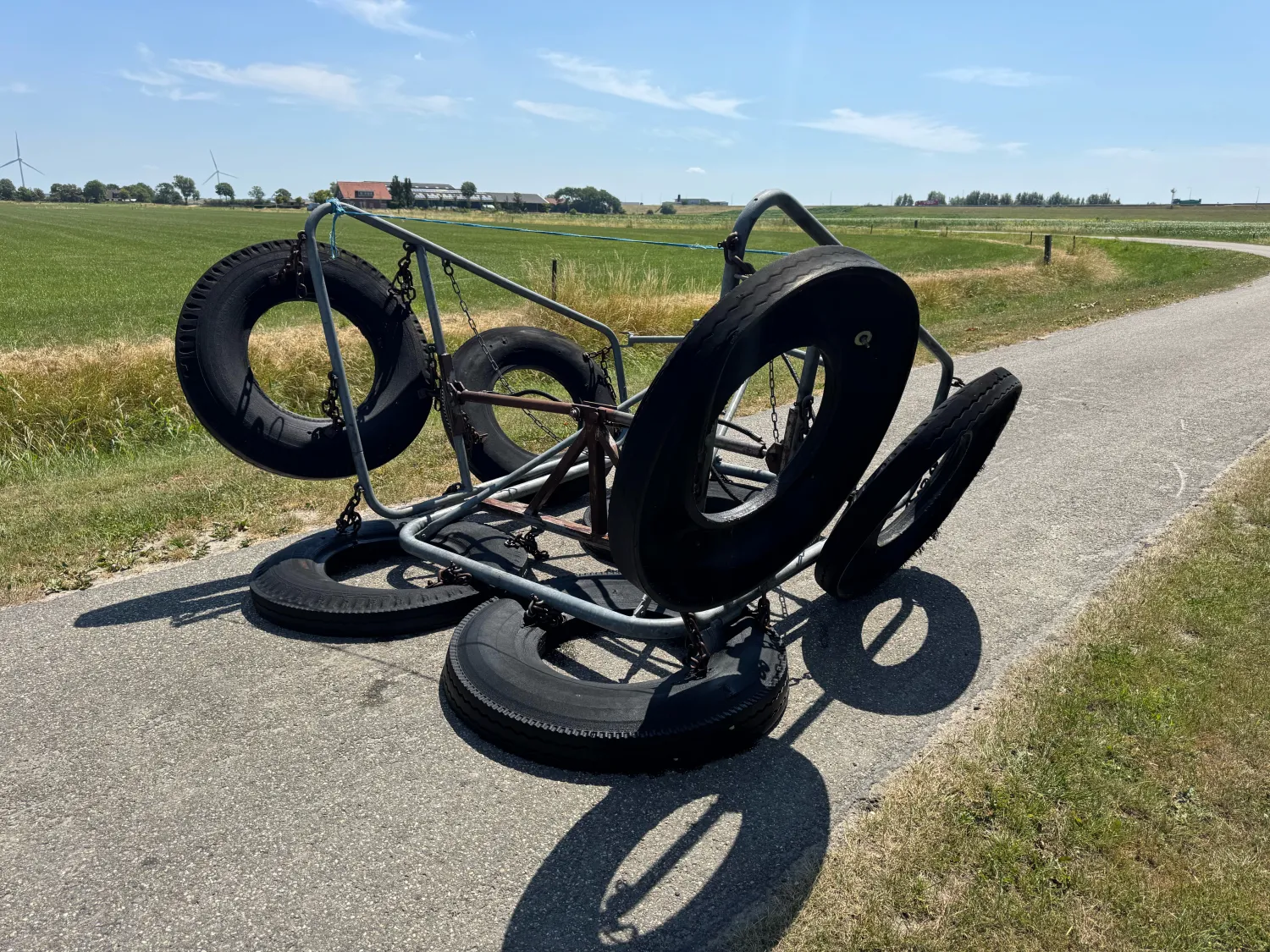 Bandensleep 4 Mtr Hydraulisch Opklapbaar | Werkbreedte 4 Meter