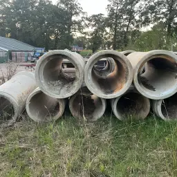 Betonduikers 80cm x 2.4m – 15 Stuks, ZGAN met Rubbers